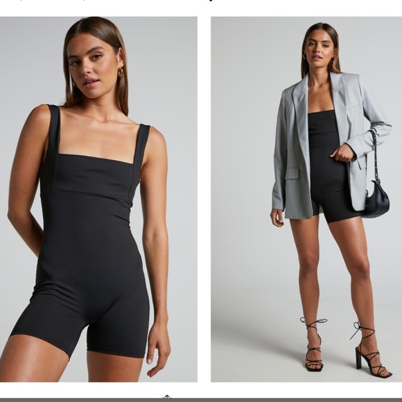 Showpo. Tops - NEW Showpo LAYALINA BODYSUIT SQUARE NECK JERSEY BODYSUIT IN BLACK